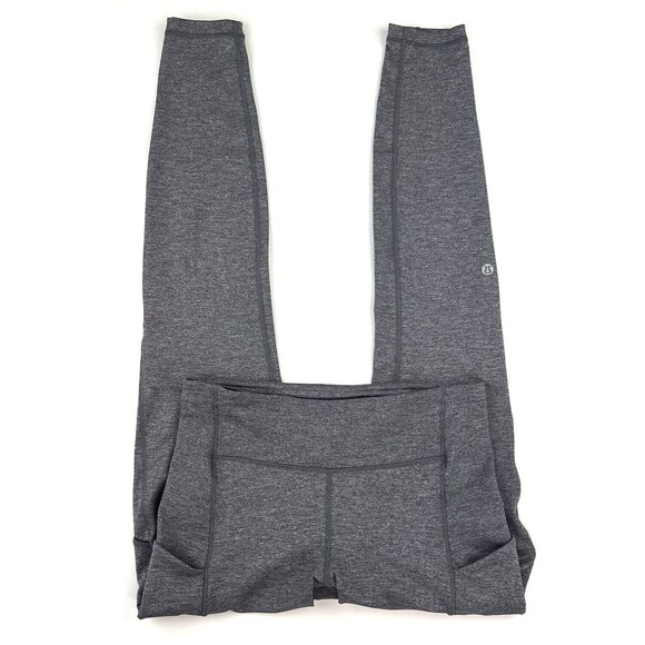 Lululemon Speed Up Tight 28" Full-On Luxtreme Heather Black Leggings Sz 6 W5ATOS - Picture 10 of 15